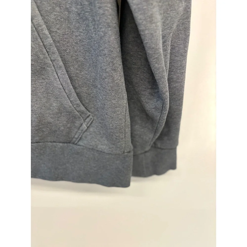 Adidas Sporty Zip Hoodie Men M Grey 3-Stripe Logo Athleisure Streetwear